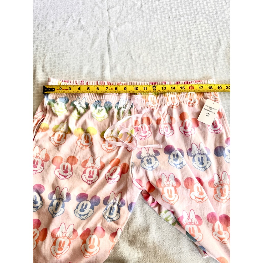 Disney Mickey Minnie Mouse Rainbow Ombre Pink Pajamas Set XXL MK659XSLSC NWT - Picture 7 of 14